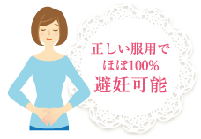 正しい服用でほど100%避妊可能